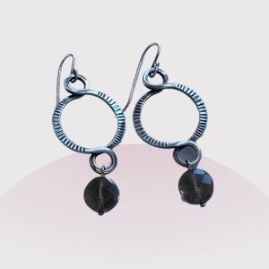 Silpada Smoky Quartz and Sterling Drop Earrings W1485